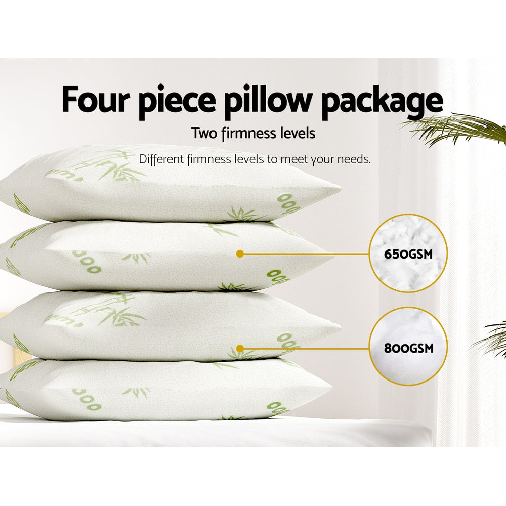 4 Pack Bamboo Hotel Pillow