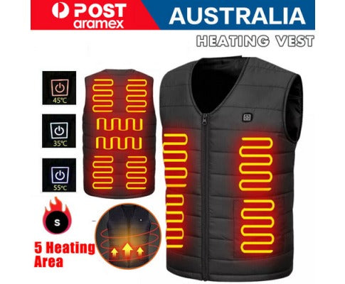 Unisex Electric Heated Vest: USB-Powered Thermal Jacket for Winter Warmth