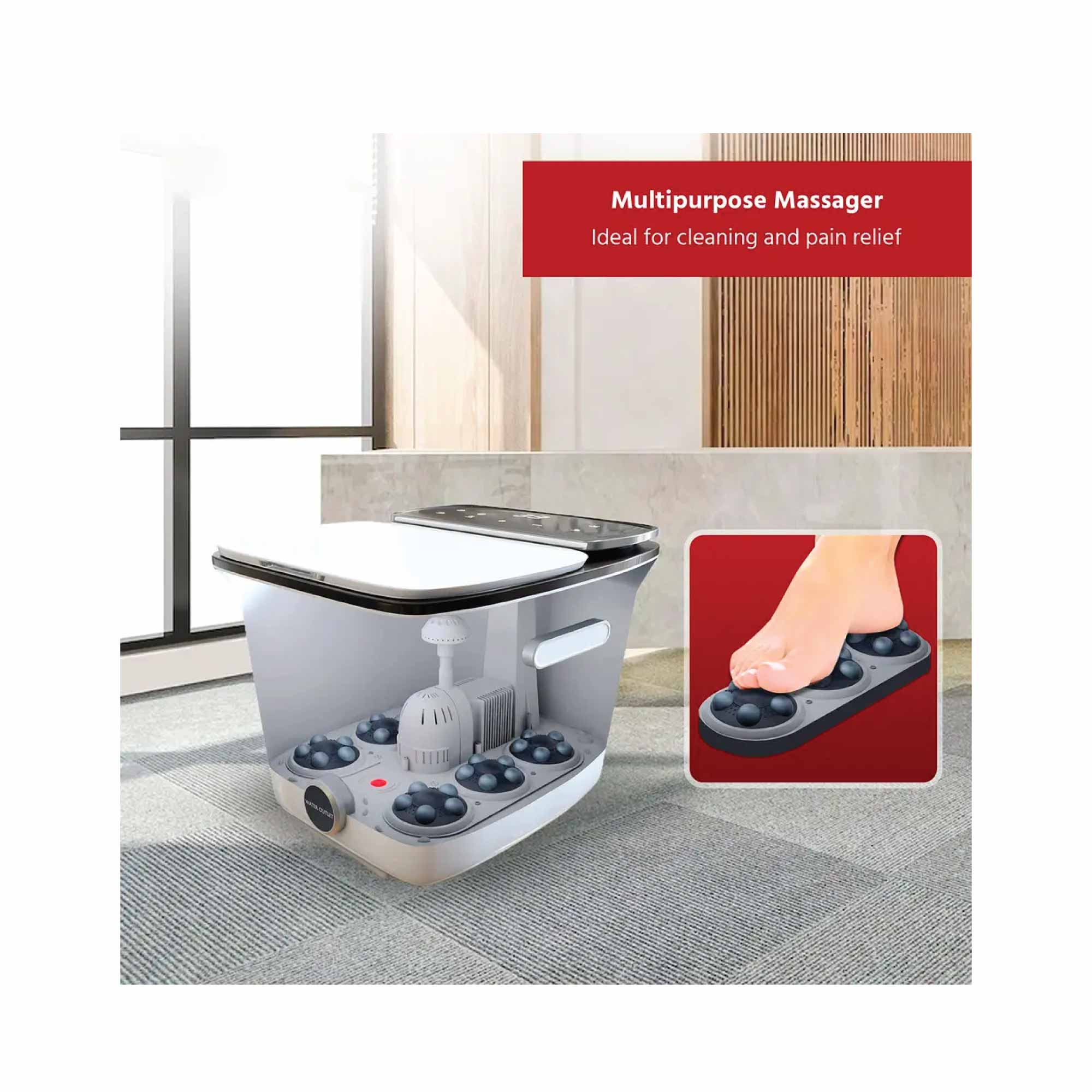 Automatic Water Heating Foot Spa Massager with Remote Control