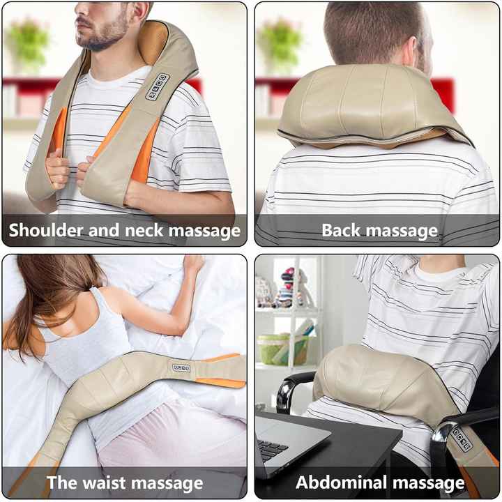 Portable Kneading Neck and Shoulder Massager with Heat