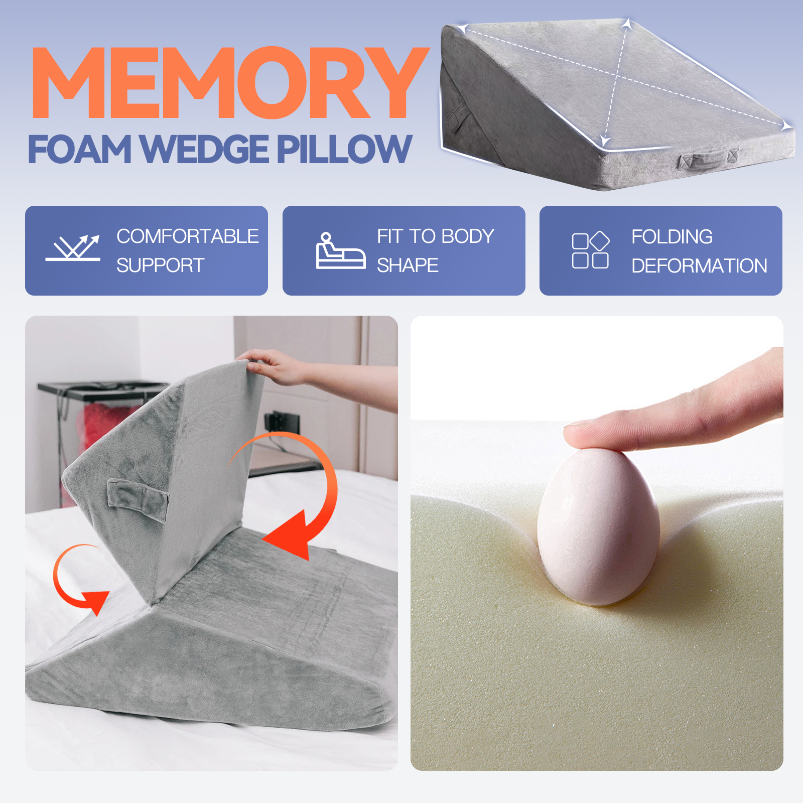 Memory Foam Adjustable Wedge Pillow