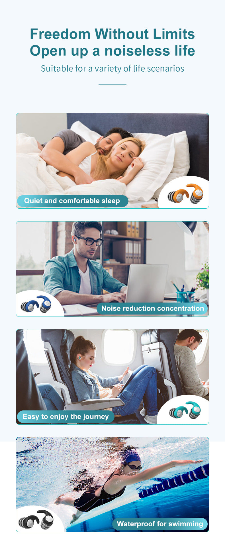 Calming Sleep Noise Cancelling Earplugs