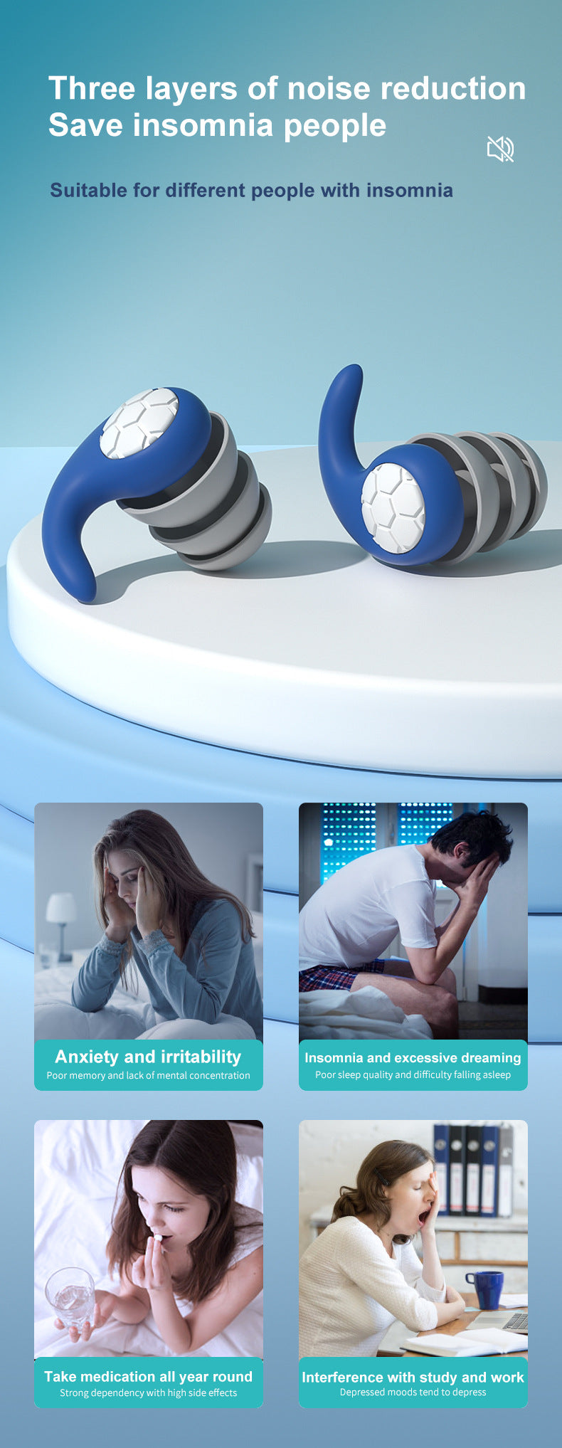 Calming Sleep Noise Cancelling Earplugs